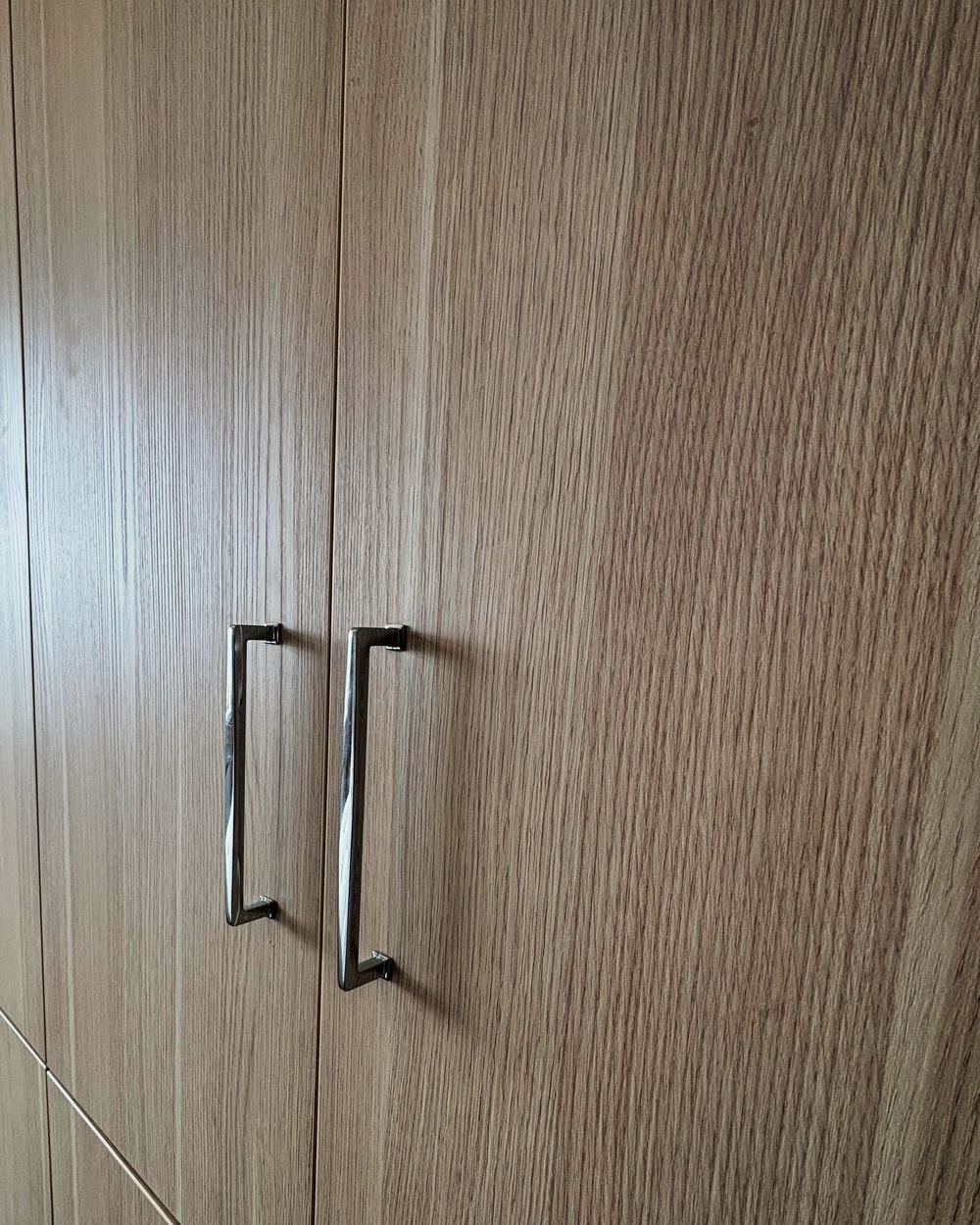 European Oak wardrobe doors with long handles