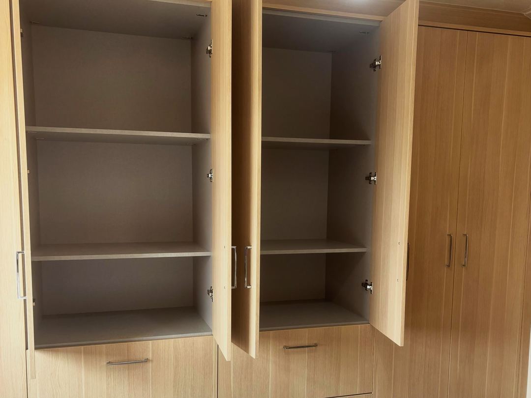 European Oak fitted wardrobes with interior shelving